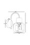Opviq Lámpara de Pared de Metal y Vidrio 9068-1A Miel, Roble, Negro